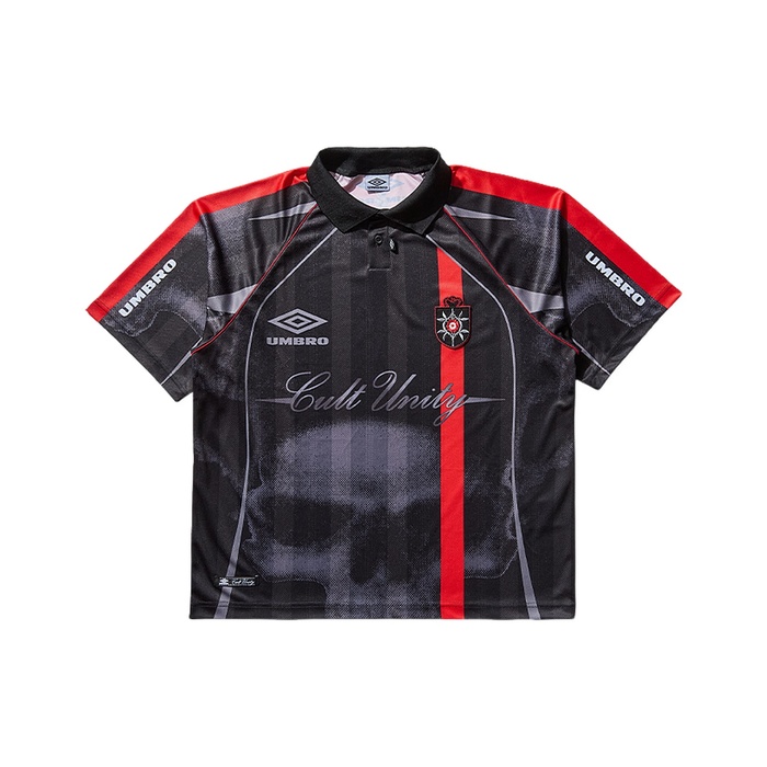  Umbro Черный Красный Мужская Поло